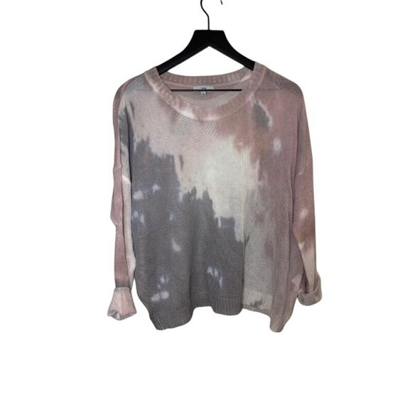 Fate Tie Dye Pink Grey Pullover Sheer Sweater Size Large - Picture 1 of 5